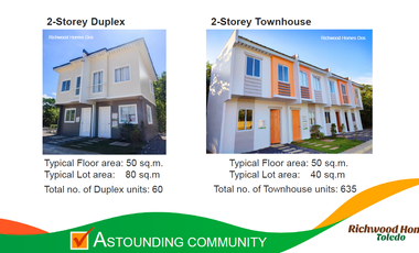 Pre-Selling – Affordable Townhouse in Richwood Toledo City