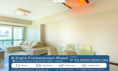 1BR Condo For Sale in BGC, Fort Bonifacio, Taguig at 8 Eight Forbestown Road