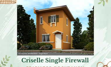 Corner Lot RFO 2-BR Criselle Model Unit in Camella Bacolod South | Ready for Occupancy, Ready for Move-in
