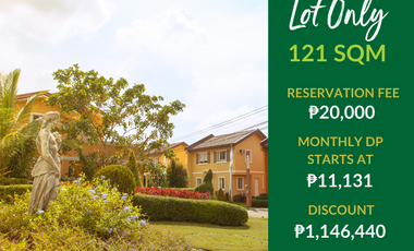 11K MONTHLY DP | 121 SQM | LOT ONLY | B9 L6