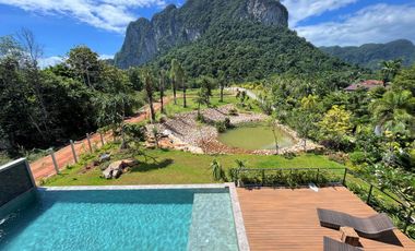 Minimalist Loft-Style 3-Bedroom Two-Storey House with stunning Mountain View is nearly finished in Khaothong, krabi