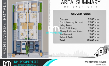 For Sale: Brand New Duplex House in Monteverde Royale, Taytay Rizal