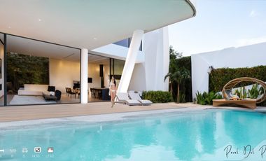 Residencia moderna con vista a Bosque