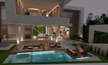 Residencia moderna con vista a Bosque
