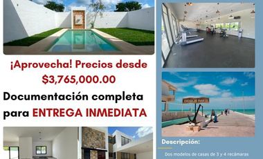 VENTA PRIVADA PRADERAS DEL MAYAB,  RESIDENCIA NUEVA DE 3 Y 4 RECÁMARAS