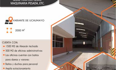 AMPLIO ALMACÈN EN AVENIDA PRINCIPAL VARIANTE DE UCHUMAYO  IDEAL EMPRESAS