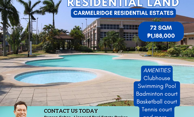 Prime Residential Land for Sale in Carmelridge Residential Estates, Calamba