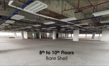 2076.43 sqm Bare shell Office Space for Lease in Aurora Boulevard, Quezon City