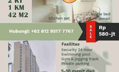 Dijual Apartemen tipe 2 br view Utara lantai bawah di Oak Tower Gading Icon Jakarta Timur