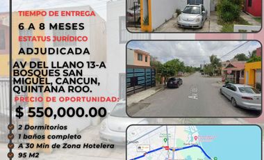 CASA EN REMATE A 30 MIN DE ZONA HOTELERA EN AV DEL LLANO 13A BOSQUES SAN MIGUEL