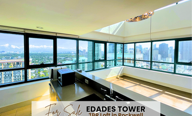 Edades Tower, Rockwell: 3BR Loft Unit for Sale!