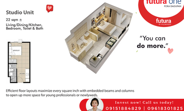 Facing Amenities Studio Unit (6th floor) at Futura One Condo Dagupan, Pangasinan