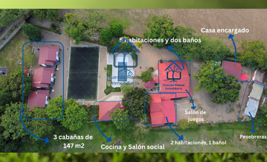 ¡Finca de ensueño! 6 cabañas, piscina, cancha de pasto sintético y acceso al río. ¡No te pierdas esta oportunidad!