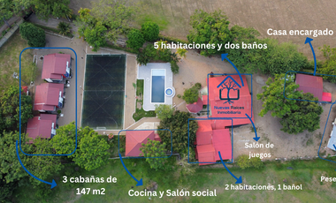 ¡Finca de ensueño! 6 cabañas, piscina, cancha de pasto sintético y acceso al río. ¡No te pierdas esta oportunidad!