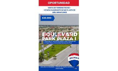 ID1057083 Venta De Terreno En Urb. Miraflores Boulevard Park Plaza - GMARTINEZ