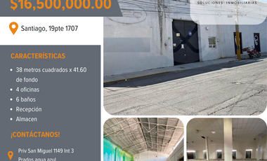 Bodega en Venta en Colonia Santiago, Puebla, Ideal para Actividades Comerciales