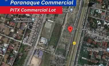 For Lease Commercial Lot in Paranaque International Teminal (PITX), in front