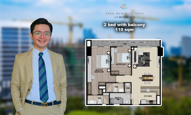 Corner 2 bed with balcony Park Mckinley West Bgc Preselling condo for sale Fort Bonifacio Taguig City