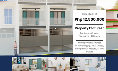 Townhouse for Sale in Kamuning QC near New Manila and E. Rodriguez Avenue