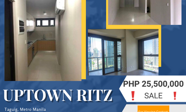 FOR SALE: 2 Bedroom Semi Furnished Unit in UPTOWN RITZ