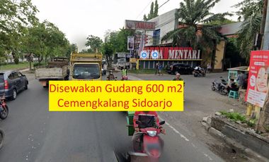 Gudang Sidoarjo Jalan Raya Cemengkalang Hanya 5 menit dari Pintu Toll Kota Sidoarjo