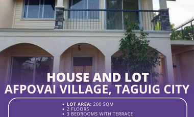House and Lot AFPOVAI Village, Taguig City - For SALE