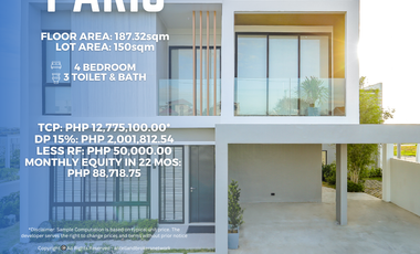 FOR SALE 4-BEDROOM 3-T&B 2-STOREY SINGLE DETACHED PARIS MODEL HOUSE & LOT ANTEL GRAND VILLAGE – GENERAL TRIAS, CAVITE EQUITY PAYABLE 22 MONTHS