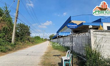 ที่ดินพร้อมโกดังใกล้โรงเรียนอัสสัมชัญหลักสูตรภาษาอังกฤษแคมปัสพระราม2 สมุทรสาคร เนื้อที่ 110.3 ตารางวา
