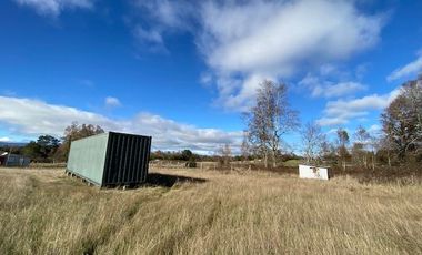 Z O N A S U R . C L Parcela con  Container 40 pies, Vista al Volcán, electricidad camino Villarrica Loncoche