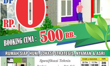 Rumah Subsidi DP 500 ribu Di Tunjung Teja Petir