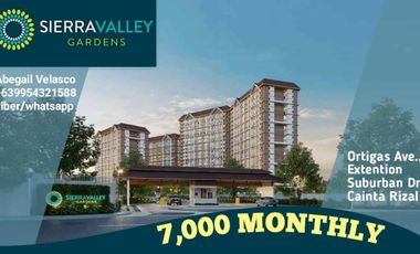 Condo in Taytay Rizal 7,000 monthly Pre-selling, Sierra Valley Garden