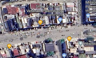 Jual Ruko di Pinggir Jalan Besar Jl. Veteran Palembang Dekat Social Market