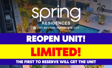 REOPEN UNIT! SMDC Spring Residences Ready for Occupancy 1 Bedroom Condo for Sale in SM City Bicutan Parañaque