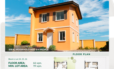 for Sale, Camella RFO 3 Bedroom House and Lot CARA in Dasmarinas, Cavite