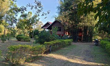 Beautiful traditional Lanna Style Teak House with guest cottage and 20+ Rai for Sale