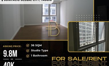 For Sale Brand new Studio Unit in Two Maridien Bonifacio High Street