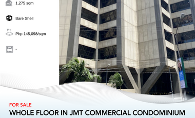 For Sale: Whole Floor Office Space at JMT Corporate Condominium, Ortigas Center, Pasig City, P185M