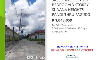 FOR SALE 3-BEDROOM 2-STOREY SILAVANA HEIGHTS TOWNHOUSE PANDI-BULACAN 5K TO RESERVE 5K MONTHLY DP 5K MONTHLY AMORTIZATION VIA PAGIBIG FINANCING