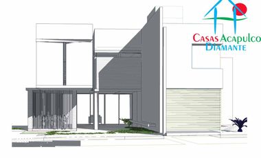 Casa en obra gris, Roof garden, 3 niveles