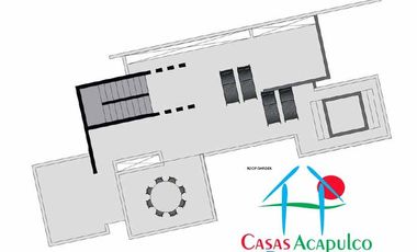 Casa en obra gris, Roof garden, 3 niveles