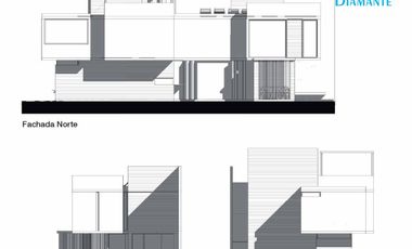 Casa en obra gris, Roof garden, 3 niveles