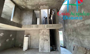 Casa en obra gris, Roof garden, 3 niveles