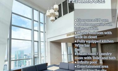 FOR RENT THE ST. FRANCIS SHANGRI-LA PLACE PENTHOUSE