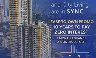 SYNC RESIDENCES Rent to Own condo for sale in C5 Pasig  by Robinsons Land