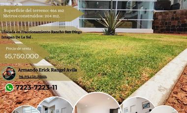 Casa DIAMANTE con jardín, servicios y vistas panorámicas. Muy amplia y amueblada súper bien ubicada en Fracc Rancho San Diego en Ixtapan de la Sal EDOMEX
