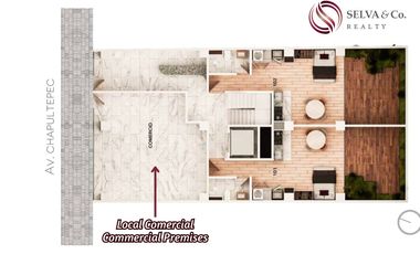 Local comercial planta baja, pre-contrucción, venta, Roma Norte, Ciudad de México.