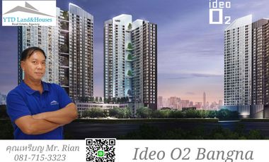 Condo for sale, Ideo O2 Bangna, 24th floor, City view + Bang river view