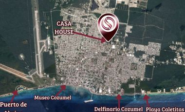 Casa con balcón, jardín y alberca privada, Repobladores, venta, Cozumel.