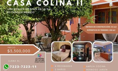 Casa COLINA II amueblada, de gran tamaño, muy cerca del pueblo bonitas vistas y conetada con la naturaleza en Ixtapan de la Sal EDOMEX