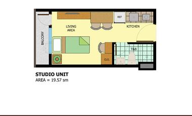 FURNISHED STUDIO IN MANDALUYONG READY TO MOVE IN